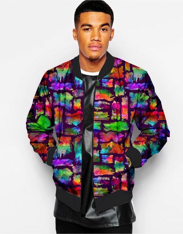 Abstract Blocks - Mens Bomber Jacket