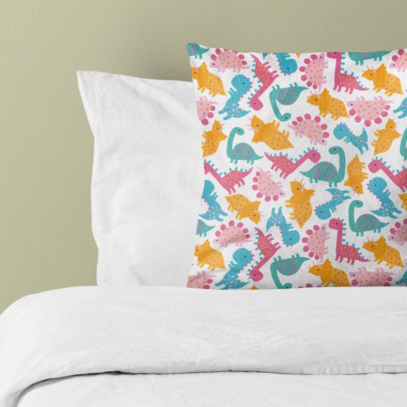 Pink Dinosaur - Scatter Pillow