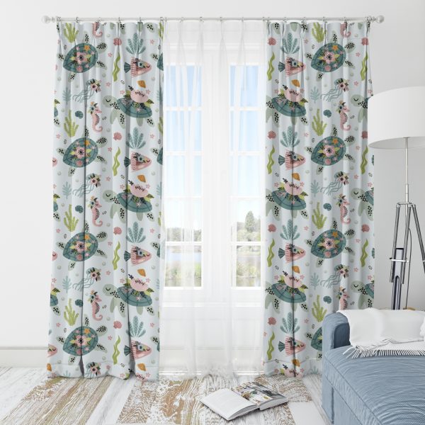 Sea Turtles - Custom Curtains